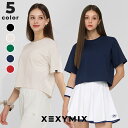 ゼクシィミックス xexymix 半袖 Tシャツ クロップド丈 ヨガウェア トップス ヨガトップス スポーツウェア レディース トレーニングウェア レディース フィットネスウェア レディース ランニングウェア レディース ジムウェア ゼクシーミックス xwfst06h2