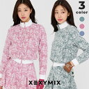 【ポイント5倍】ゼクシィミックス xexymix ゴルフ ウェア レディース ゴルフウェア レディース GOLF ツイード ジップアップ ジャケット アウター ...