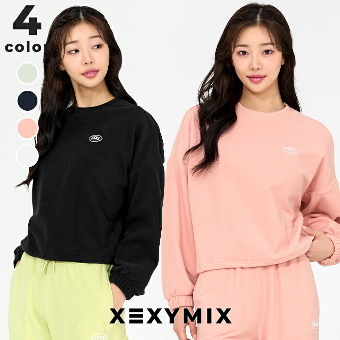 【OUTLET】ゼクシィミックス xexymix スウェット トレーナー ヨガウェア トップス ピラティスウェア スポーツウェア レディース トレーニングウェア レディース フィットネスウェア レディース ランニングウェア ジムウェア ゼクシーミックス xtflt04h4【50】