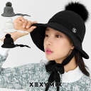 【ポイント5倍 7/6~9限定】【OUTLET】ゼクシィミックス xexymix ゴルフウェア レディース GOLF ポンポン付き ニット バケットハット ゴル...