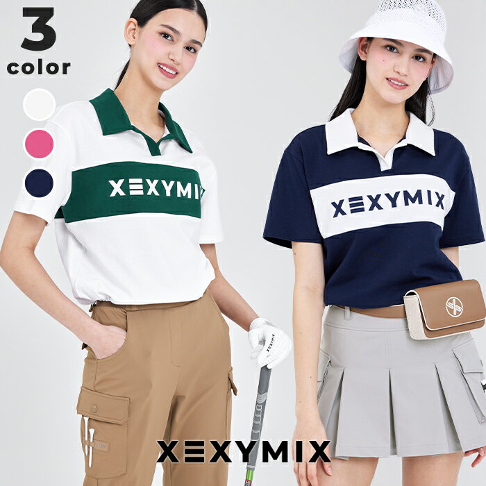 ゼクシィミックス xexymix ゴルフ ウェア レディース ゴルフウェア レディース GOLF 半袖 ポロシャツ トップス ゴルファー ゴルフ女子 韓国 ゴルフ おしゃれ ゴルフ かわいい ゴルフ ブランド ゼクシーミックス xgfst02j2