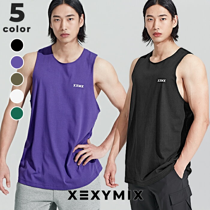 ゼクシィミックス メンズ xexymix mens ノースリーブ スリーブレス スポーツウェア メンズ トレーニングウェア メンズ フィットネスウェア メンズ ランニングウェア メンズ ジムウェア メンズ 筋トレ トレーニー ボディービル ゼクシーミックス xmmsl07j2