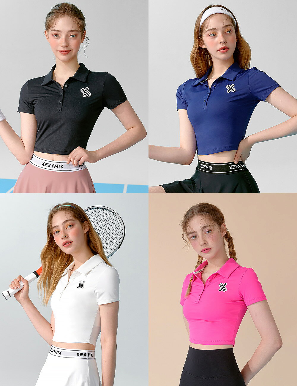 XEXYMIX Online Shop 楽天市場店の【OUTLET】ゼクシィミックス xexymix 半袖 ポロシャツ トップス スポーツウェア レディース トレーニングウェア レディース フィットネスウェア レディース ランニングウェア レディース ジムウェア レディース テニスウェア レディース ゼクシーミックス xa5222t【30】｜アングル3