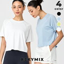 ゼクシィミックス xexymix 半袖 Tシャツ ヨガウェア トップス ヨガトップス ピラティスウェア スポーツウェア レディース トレーニングウェア レディー...