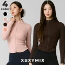xexymix ゼクシィミックス ヨガウェア ジップアップ フィットネスウェア ピラティス ランニングウェア スポーツウェア トップス レディース ハイネック くびれ xtfgj01j3