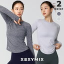 ゼクシィミックス xexymix ヨガウェア 長袖 ヨガウェア 冬 ヨガウェア トップス スポーツウェア レディース 長袖 トレーニングウェア レディース 冬 ...