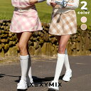 ゼクシィミックス xexymix ゴルフ ウェア レディース ゴルフウェア レディース GOLF 裏起毛 チェック柄 キュロット スカート ボトムス ゴルファー ゴルフ女子 韓国 ゴルフ おしゃれ ゴルフ かわいい ゴルフ ブランド ゼクシーミックス xgfsk20j3(4)