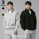ゼクシィミックス メンズ xexymix mens スウェット ハーフジップ スポーツウェア メンズ トレーニングウェア メンズ フィットネスウェア メンズ ラ...