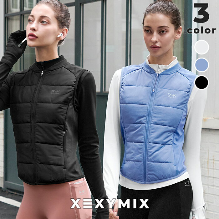 【OUTLET】ゼクシィミックス xexymix ダウンベスト ジャンパー ジャケット アウター スポーツウェア レディース トレーニングウェア レディース フィットネスウェア レディース ランニングウェア レディース ジムウェア レディース テニスウェア レディース xwfpv01j3【30】