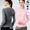 【OUTLET】ゼクシィミックス xexymix 長袖 メッシュ 指穴付き ピラティスウェア ヨガウェア かわいい トップス レディース UVカット スポーツウ...
