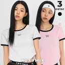 ゼクシィミックス xexymix 半袖 クロップド丈 Tシャツ レディース ヨガウェア トップス ピラティスウェア スポーツウェア トレーニングウェア フィット...