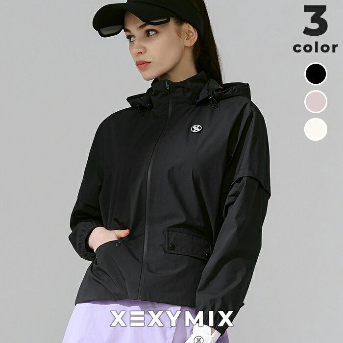 ゼクシィミックス xexymix レインジャケット レディース 通気性 メッシュ素材 UVカット ゴルフウェア ジャケット アウター スポーツウェア トレーニン...
