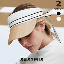 ゼクシィミックス xexymix ゴルフ サンバイザー レディース ラタン風 リボン バイザー 帽子 ゴルフウェア GOLF ゴルフキャップ スポーツキャップ ...