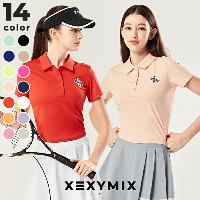 【OUTLET】ゼクシィミックス xexymix 半袖 ポロシャツ トップス スポーツウェア レディース トレーニングウェア レディース フィットネスウェア レディース ランニングウェア レディース ジムウェア レディース テニスウェア レディース ゼクシーミックス xa5222t【20】