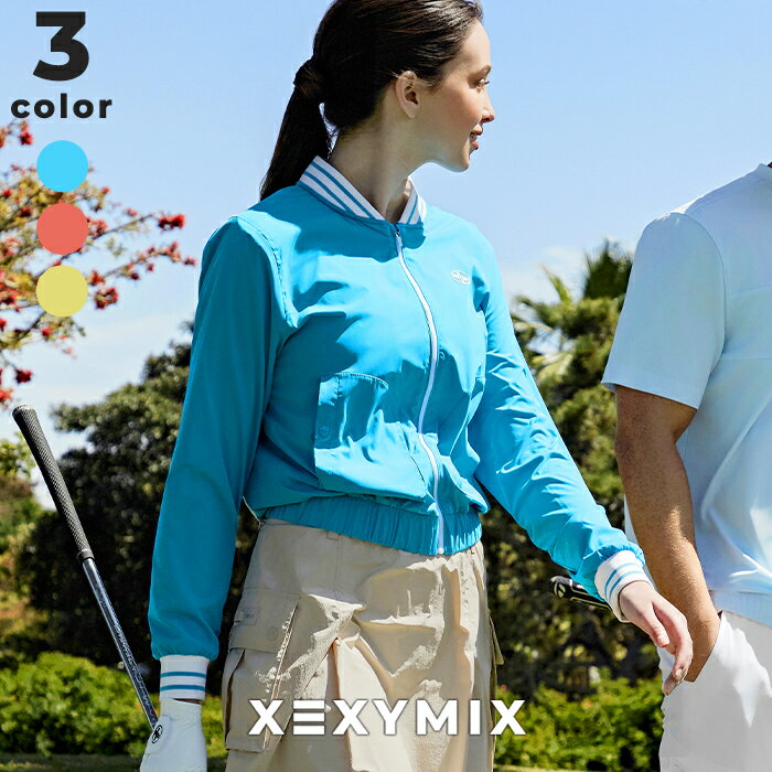 樂天商城 - ゼクシィミックス xexymix ゴルフ ウェア レディース ゴルフウェア レディース GOLF ブルゾン ウィンドブレーカー トップス ゴルファー ゴルフ女子 韓国 ゴルフ おしゃれ ゴルフ かわいい ゴルフ ブランド ゼクシーミックス xgfjk02j1