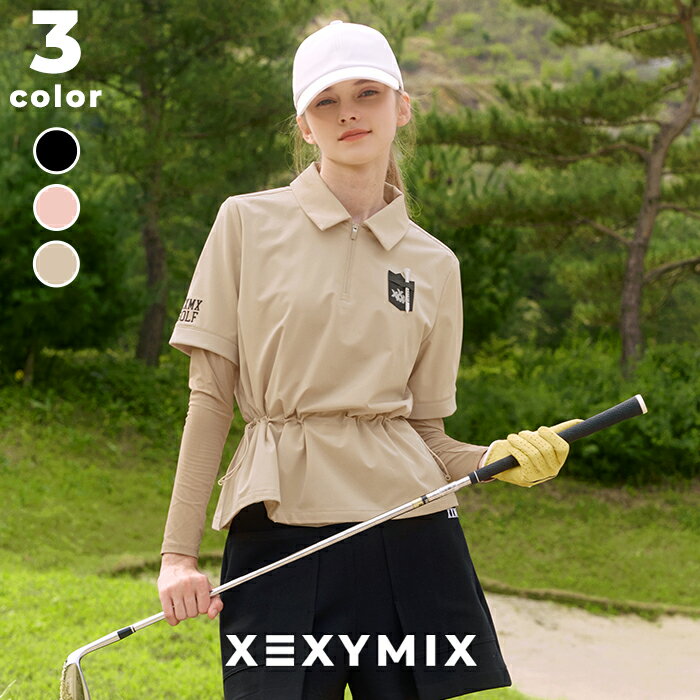 樂天商城 - ゼクシィミックス xexymix ゴルフ ウェア レディース ゴルフウェア レディース GOLF 襟付き 半袖 トップス ゴルファー ゴルフ女子 韓国 ゴルフ おしゃれ ゴルフ かわいい ゴルフ ブランド ゼクシーミックス XGFST04H3