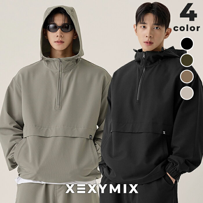 樂天商城 - 【OUTLET】ゼクシィミックス xexymix メンズ 長袖 ライトリップストップ 裏起毛 アノラック ポケット付き ストレッチ性 ジップアップ アウトドア ジムウェア トレーニングウェア アクティブウェア 普段着 部屋着 ゆったり ゼクシーミックス xmk4tl1101 【40】