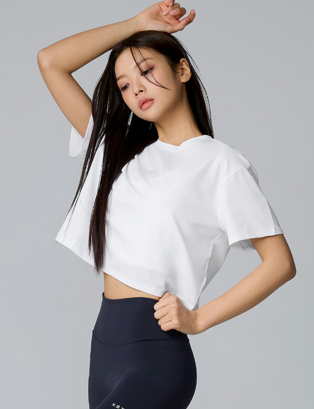 ゼクシィミックス xexymix 半袖 Tシャツ クロップド丈 ヨガウェア トップス ピラテ...