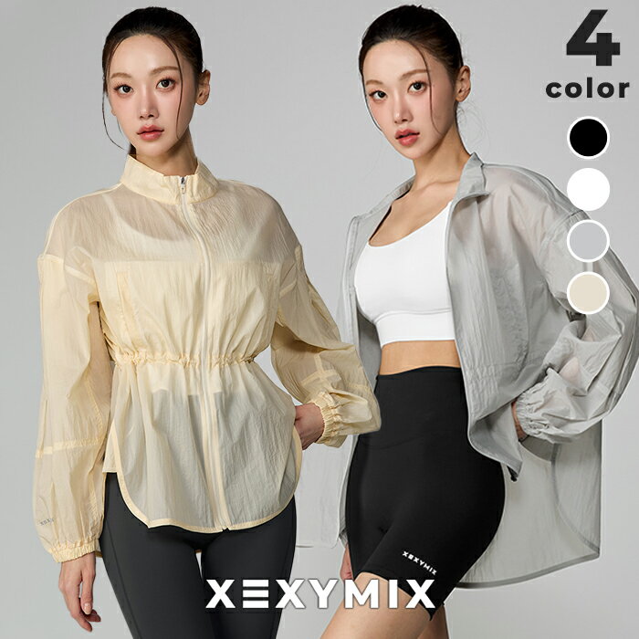 樂天商城 - ゼクシィミックス xexymix ウィンドブレーカー ドロップショルダー 撥水加工 通気性 メッシュ素材 超軽量 ヒップカバー ドローコード かわいい デイリー レディース ジャケット アウター スポーツウェア トレーニングウェア ジムウェア 防風 ゼクシーミックス xfl1jl1002