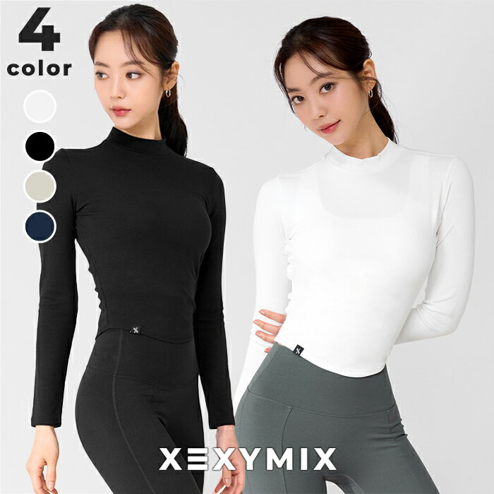 樂天商城 - ゼクシィミックス xexymix ヨガウェア 長袖 ヨガウェア 冬 ヨガウェア トップス スポーツウェア レディース 長袖 トレーニングウェア レディース 冬 フィットネスウェア レディース ランニングウェア 冬 レディース ジムウェア レディース ゼクシーミックス XTFLT02H3