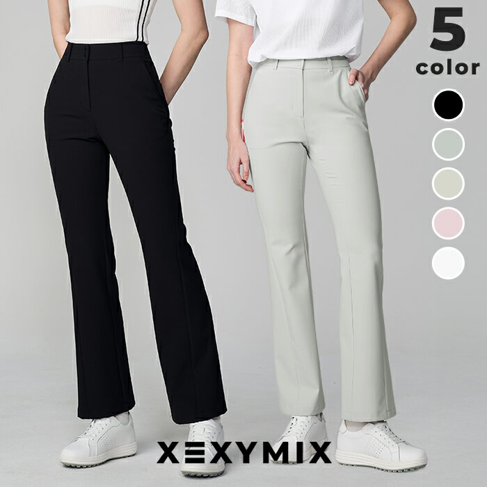 Rakuten - ゼクシィミックス xexymix ゴルフウェア パンツ レディース フレアシルエット ストレッチ 撥水 UVカット ゴルフ ボトムス かわいい 普段着 おしゃれ ゴルファー ゴルフ女子 韓国 ブランド ゼクシーミックス xfl1pp1201