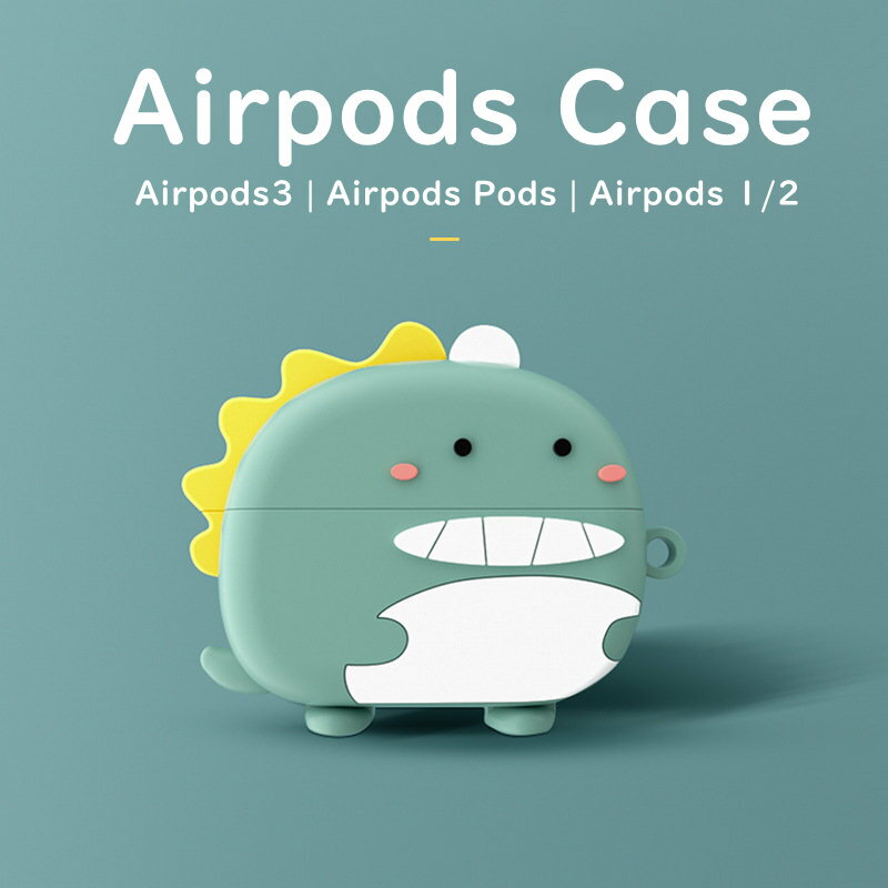 AirPods3ケース 恐竜 ソフト AirPods pro カバー 2019 かわいい 恐竜 第3世代 ダイナソー Airpods 1/2 保護ケース 送料無料 エアーポッズプロ ケース エアポッズ3 ケース エアポッツプロ カバー 人気 キャラクター 着脱簡単 カラビラ付き 防止 充電対応