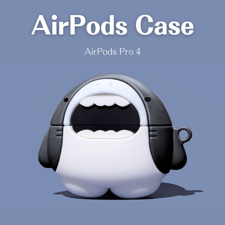 Airpods Pro3 ケース サメ Airpods4 ケース airpods 第4世代 ケース AirPods第4世代 ケース 可愛いキャラクター Airp...
