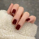 ネイルチップ ショート ワインレッド シルバー 光沢感 個性的 レディース 高級感 優しい おうちネイル アートおしゃれ アート 美しい 秋 冬 披露宴 成人式...