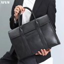 手提げバッグ 本革 メンズバッグ 高級 ビジネスバッグ シンプル 通勤 レザーバッグ A4対応 出張用 軽量 ブリーフケース スーツケース対応 多層収納 ポケッ...