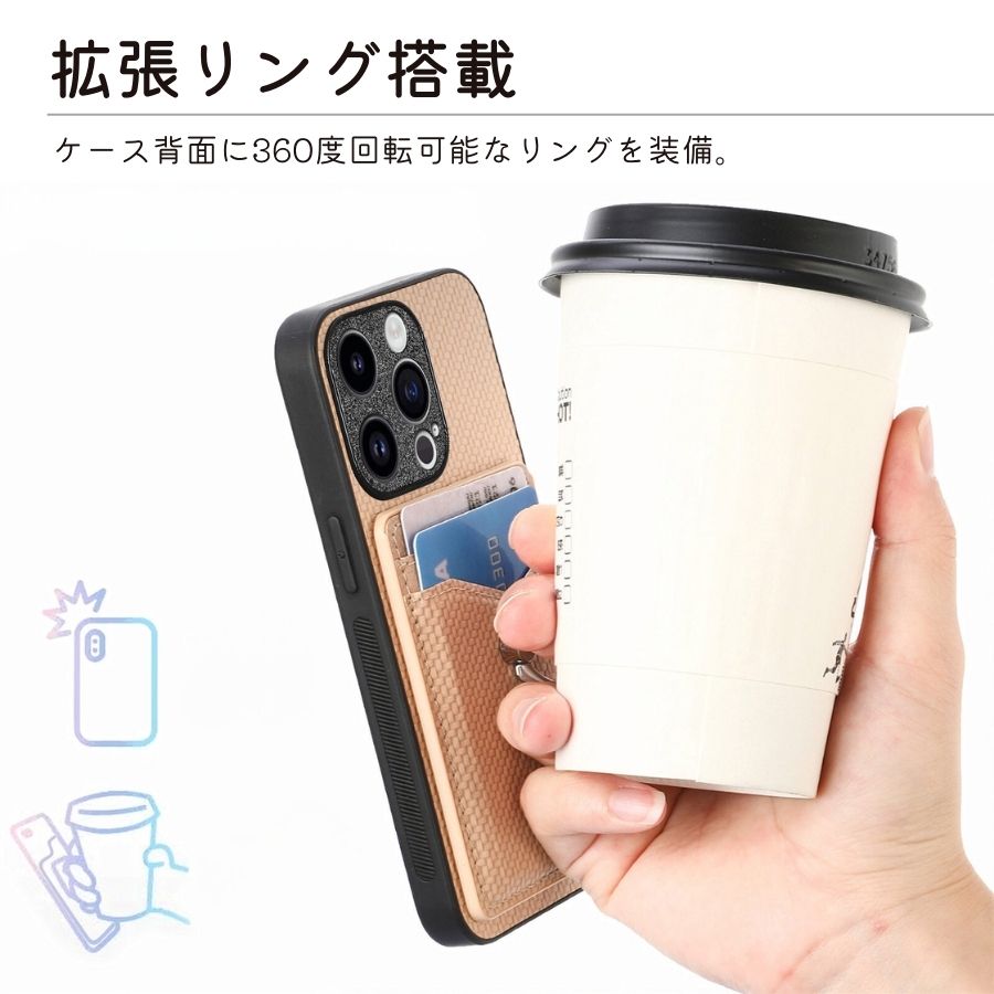 Galaxy A55 5G A54 5G A53 5G A52 5G ケース Galaxy S24 ultra ケース Galaxy S22 ultra S22 ケース 指輪つき Galaxy S23 ultra S23 ケース 背面 カード入れ スタンド 高品質 レザー リング付き カメラ保護 ストラップホール スタンド 人気 画像3