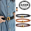 レディースベルト 本革 幅2.5cm 全長100cm 本レザー ベルト 本革製 国内ブランド 「クラスキン」 QLASKIN ハンドメイド 本革 手作り 女性向...