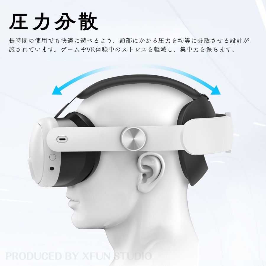 【先着限定特典】改良版 Meta Quest3 ヘッドバンド 互換 VRゲーム アクセサリー ウ...