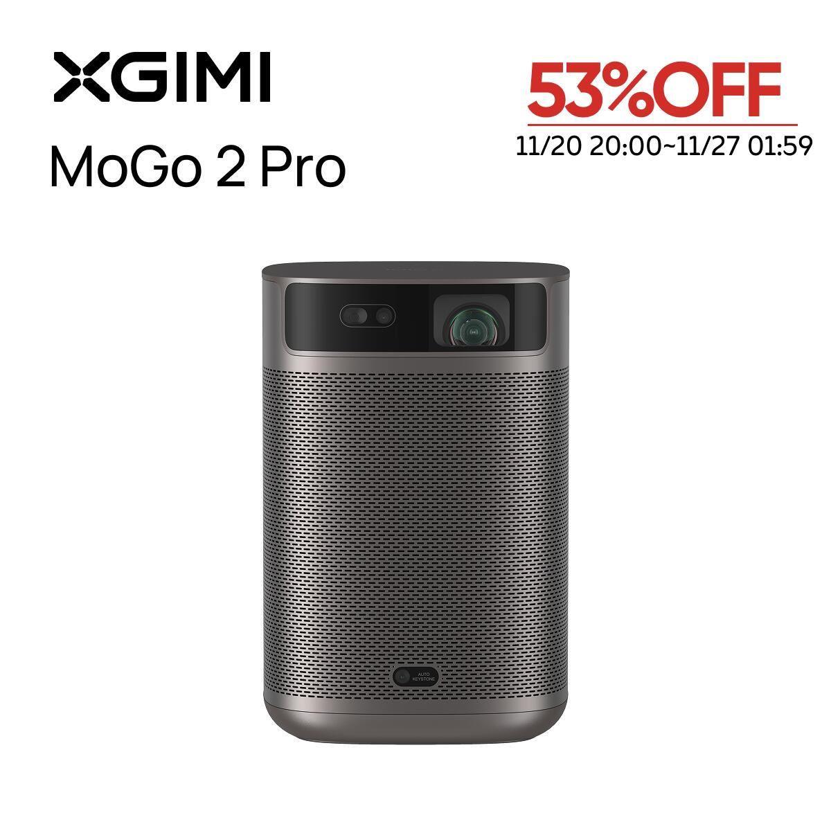 ＼半額以上★80,200円⇒36,900円！／XGIMI MoGo 2 Pro プロジェクター 小型プロジェクター 1080p Android TV 11.0 400ISOルーメン / オートフォーカス / 自動台形補正 / 2x8W スピーカー / 静音 / Bluetooth 対応