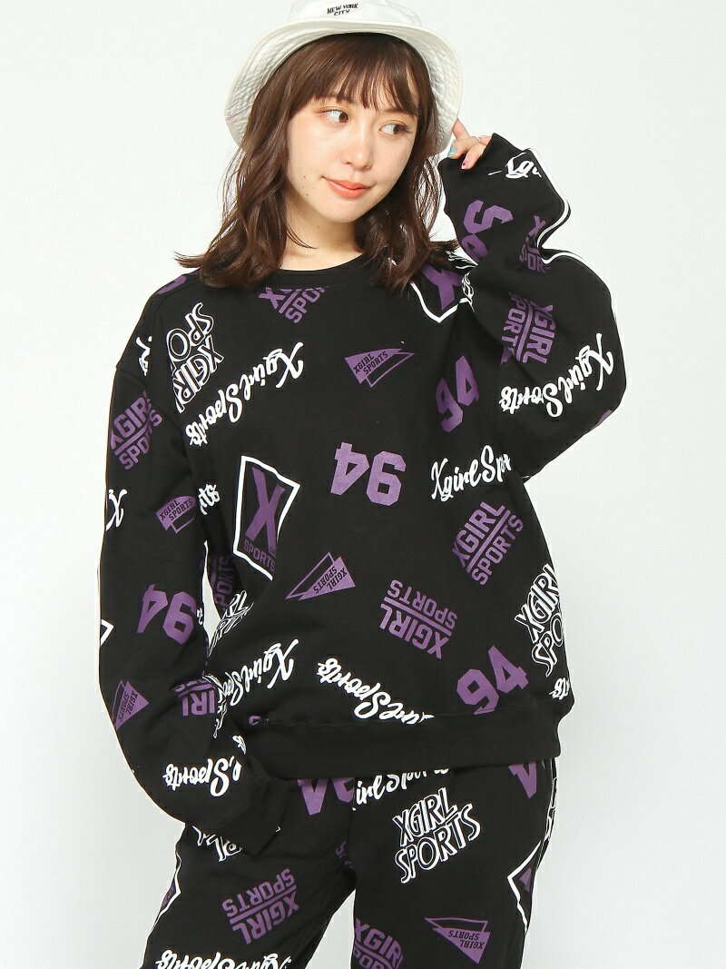CN SWEAT VARIOUSLOGO X-girl エックスガール トップス スウェット・トレーナー ブラック ホワイト イエロー【送料無料】[Rakuten Fashion]のサムネイル