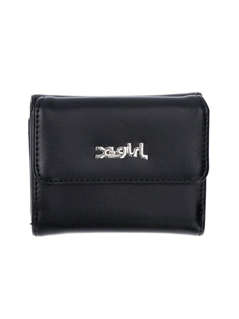 楽天X-girl／エックスガールFAUX LEATHER MINI WALLET X-girl エックスガール 財布・ポーチ・ケース 財布 ブラック ブルー オレンジ【先行予約】*【送料無料】[Rakuten Fashion]