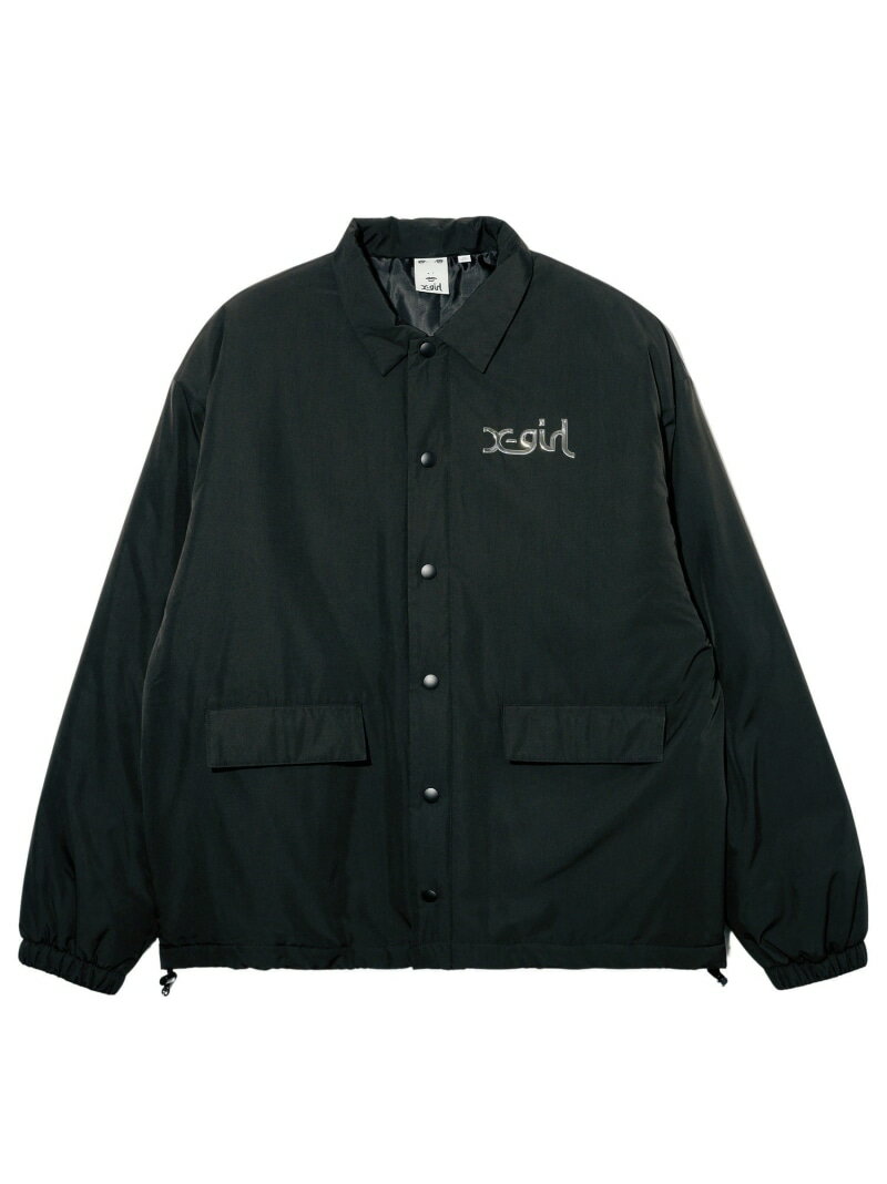 コーチ PADDED COACH JACKET ジャケット X-girl X-girl エックスガール ジャケット・アウター その他のジャケット・アウター ブラック ホワイト【送料無料】[Rakuten Fashion]