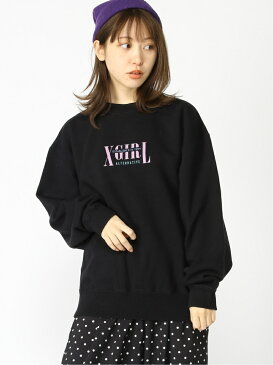 [Rakuten Fashion]STEPS CREW SWEAT TOP X-girl エックスガール カットソー スウェット グレー ブラック ピンク【送料無料】