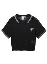 RIB KNIT POLO ポロシャツ X-girl X-girl エックスガール トップス ポロシャツ ブラック ブルー グレー【送料無料】[Rakuten Fashion]