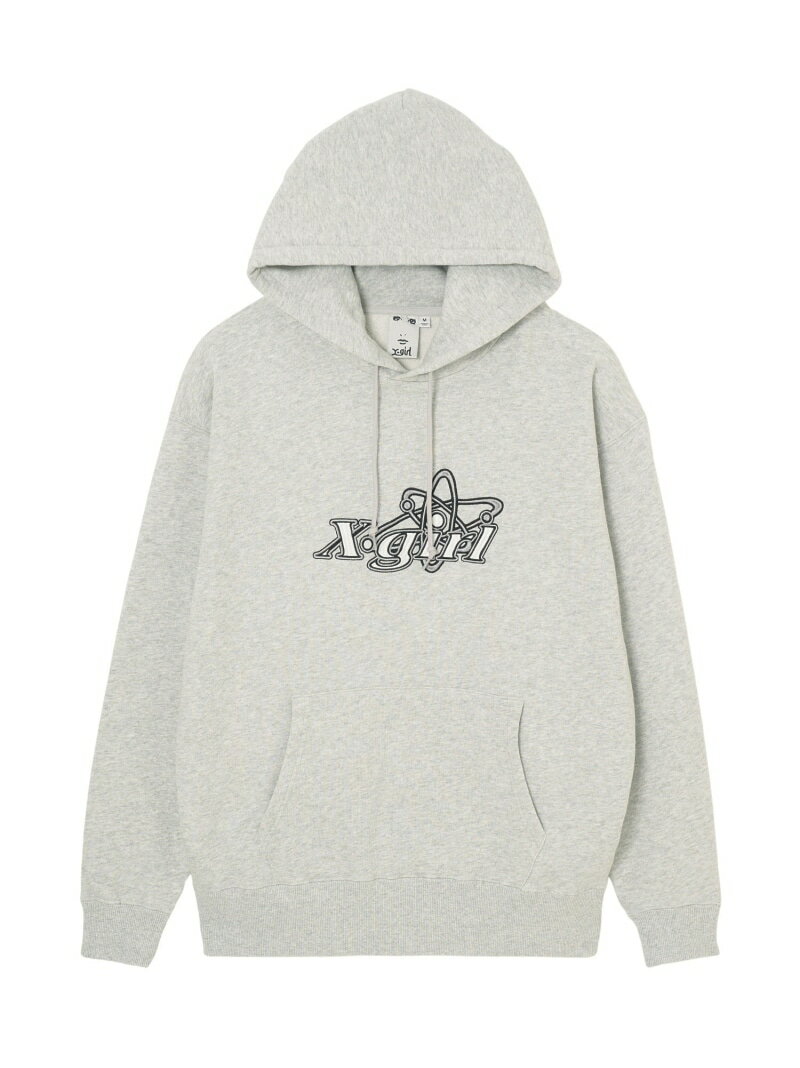 楽天X-girl／エックスガールCHEMICAL SYMBOL LOGO EMBROIDERY SWEAT HOODIE パーカー X-girl X-girl エックスガール トップス パーカー・フーディー グレー ブラック グリーン【送料無料】[Rakuten Fashion]