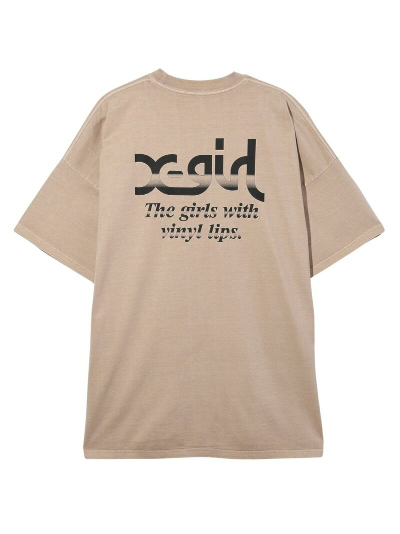 エックスガール ワンピース GRADATION MILLS LOGO S/S BIG TEE DRESS ドレス X-girl X-girl エックスガール ワンピース・ドレス ワンピース ベージュ ブラック パープル【送料無料】[Rakuten Fashion]