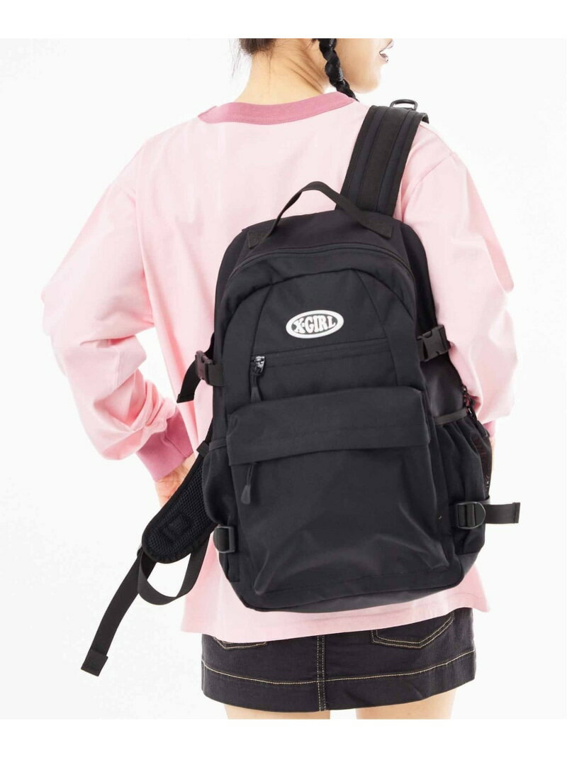 エックスガール リュック OVAL LOGO BACKPACK リュックX-girl X-girl エックスガール バッグ リュック・バックパック ブラック グレー カーキ【送料無料】[Rakuten Fashion]