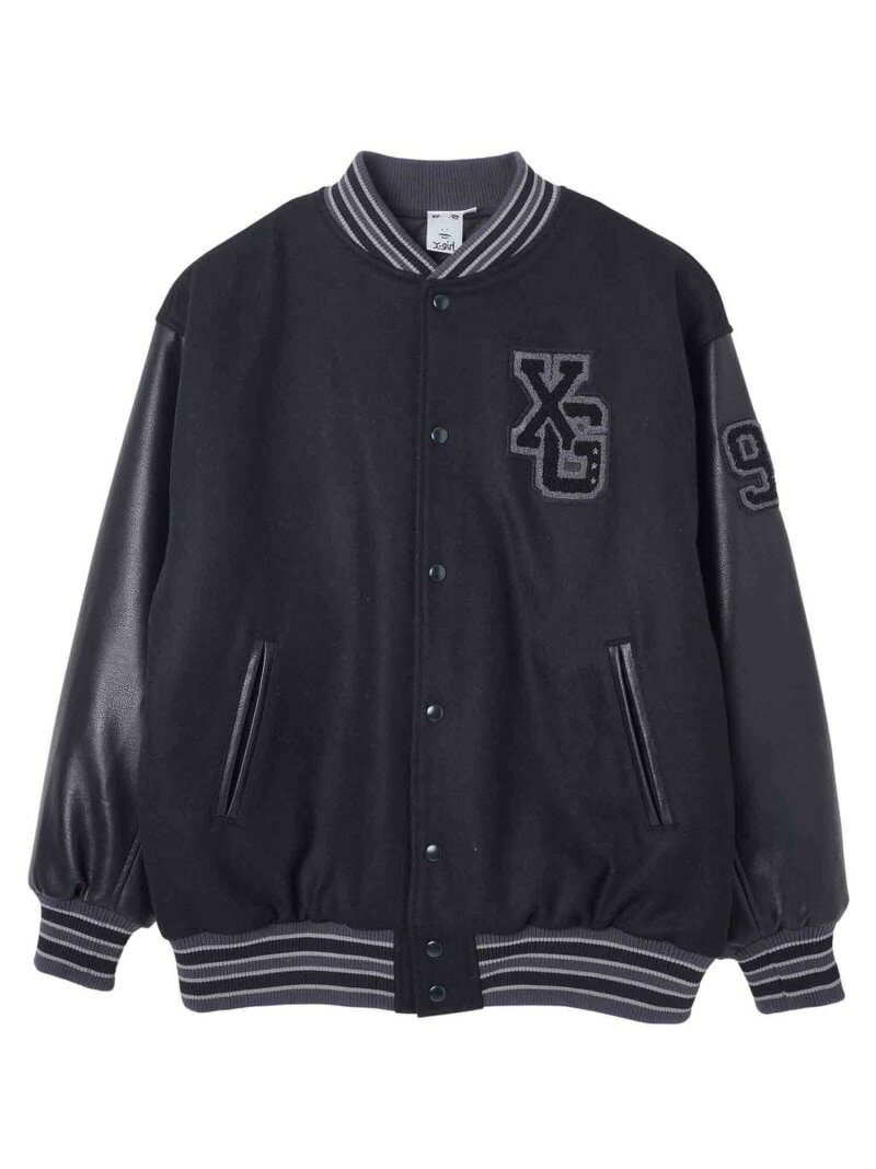 エックスガール アウター レディース 【SALE／30%OFF】COLLEGE LOGO STADIUM JUMPER ジャケット X-girl X-girl エックスガール ジャケット・アウター スタジャン・スカジャン ブラック レッド【RBA_E】【送料無料】[Rakuten Fashion]