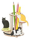 セトクラフト ペンスタンド (キャットタワー猫) W23-0003組み立てて楽しい、飾って楽しいパズルシリーズ♪