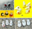 陶器うさぎビーズ 景徳鎮 手作りパーツ diyビーズ キャラクタービーズ
