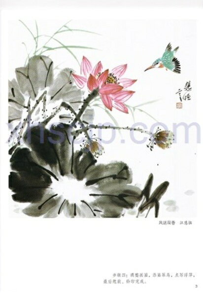 蓮　中国画技法　模写宝典　中国絵画/荷花　临摹宝典中国画技法
