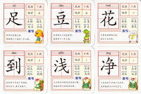 中国の本屋の無図識字カード(下)　ARペンギン萌え　ピンイン付中国語漢字カード｜アングル3