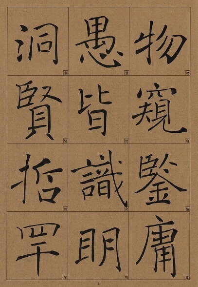 チョ遂良(ちょすいりょう)　雁塔聖教序(がんとうしょうぎょうじょ)　歴代墨宝　中国語書道/褚遂良雁塔圣教序　历代墨宝 3