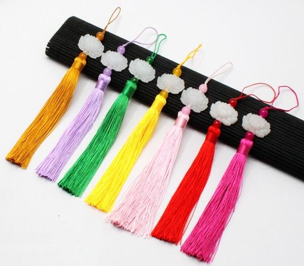 蓮花中国結飾り　フリンジ　タッセル　車飾り　チャーム　アクセサリー　房飾り/&#33714;花吊&#22368;..