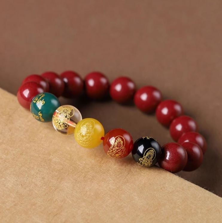 メノウ　瑪瑙　赤メノウ　黒メノウ　天然石　金字　福　辰龍　五路財神　貴石　縁起物　金運アップ　魔除け　手作り　中国結びパーツ　天然メノウ　/天然黑红玛瑙　烫金刻字福字散珠　DIY手链散珠子配件男女款