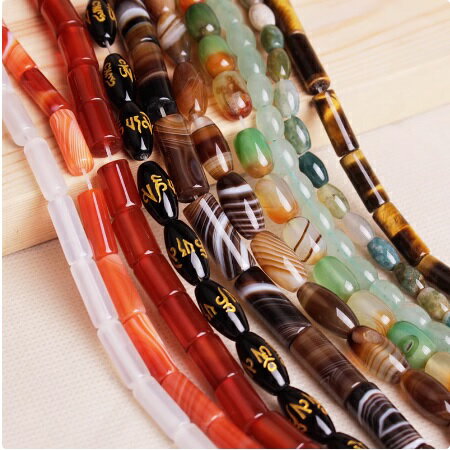Genuine, Semi-Precious Stones - 天然石メノウ　天然石　貴石　赤瑪瑙　手作り　中国結びパーツ